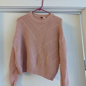 Divided Blush Pink Textured Sweater